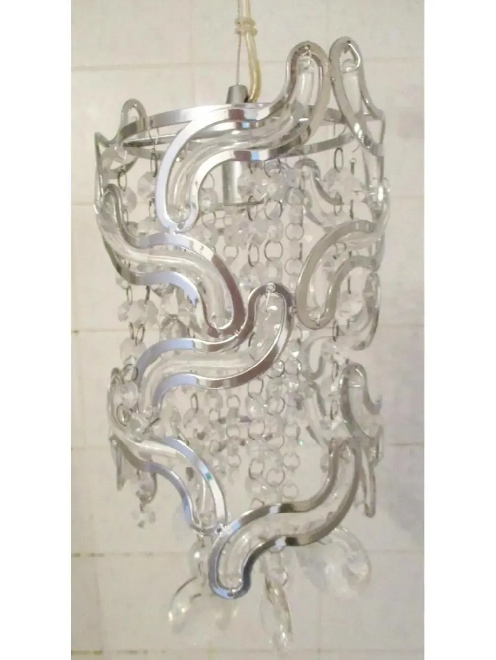 Pair of ET2 Twist 1-Light Pendants in Polished Chrome E21253-20PC